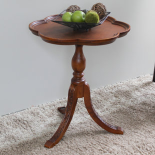 Carved Wood End Table Wayfair Barron Hand Carved Wooden End Table