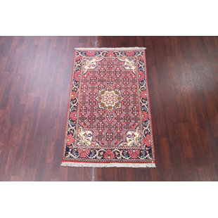 Navy And Pink Persian Rug Wayfair One Of A Kind Myatt Bidjar Vintage Persian Traditional Hand Knotted 3 X 5 2 Wool Pink Navy Blue Ivory Area Rug