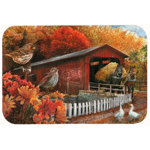 Fall Covered Bridge Kitchen/Bath Mat