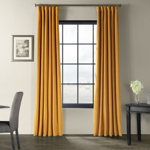 Yellow Velvet Curtains Wayfair