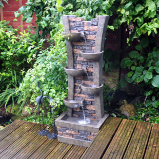 Solar Ed Water Fountain Wayfair Co Uk Wall And Bowl Cascading Water Fountain With Light