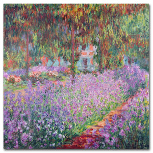 'The Artist's Garden at Giverny' by Claude Monet Painting Print on Wrapped Canvas