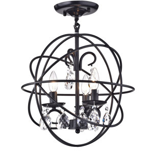 3-Light Semi Flush Mount