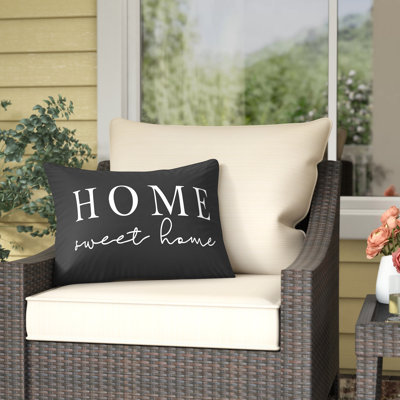 Winston Porter Patchett Home Sweet Outdoor Lumbar Pillow Patchett Home Sweet Outdoor Lumbar Pillow