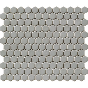 Gray Hexagonal Tile You Ll Love Wayfair Vintage 1 X Porcelain Mosaic Tile In Gray Hexagon