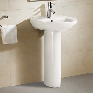 20.5u0094 Pedestal Bathroom Sink with Overflow