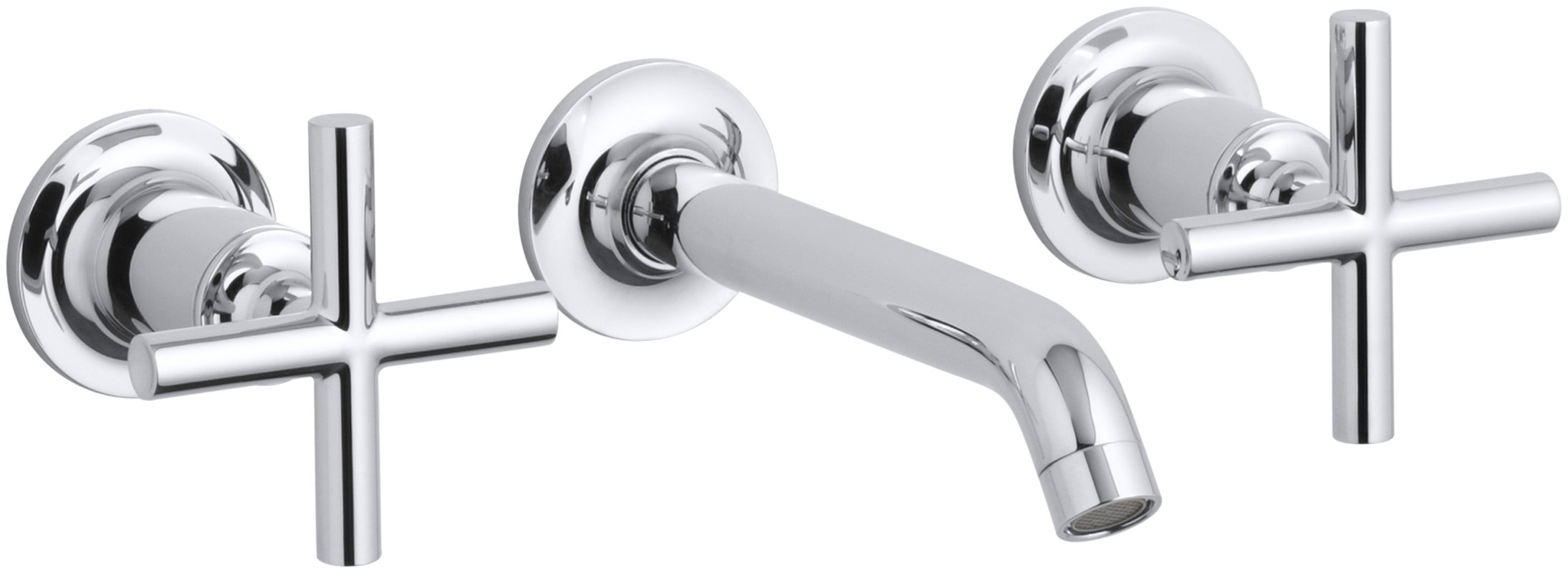Kohler Purist Widespread Wall Mount Bathroom Sink Faucet Trim With Purist Widespread Wall Mount Bathroom Sink Faucet Trim With 6 1 4