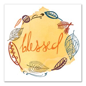'Blessed Wreath' Graphic Art Print on Canvas