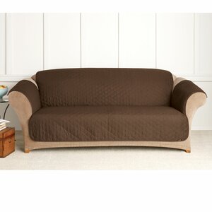 Soft Suede Box Cushion Loveseat Slipcover