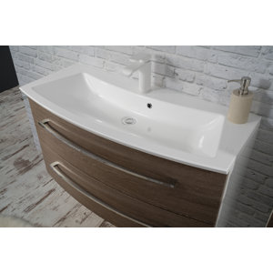 Fackelmann 100 cm Einbau-Waschbecken Rondo
