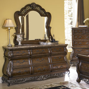 Josselyn 9 Drawer Dresser with Mirror ..