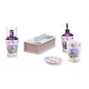 Melamine 5-Piece Bathroom Accessory Set