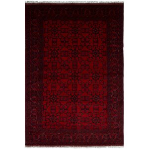 One-of-a-Kind Bilberry Hand-Knotted Wool Dark Red Area Rug