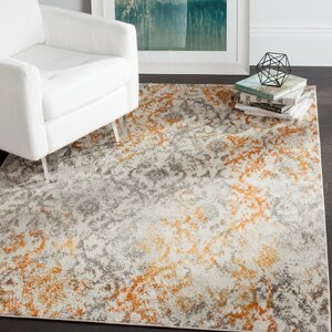 Loretta Gray/Orange Area Rug