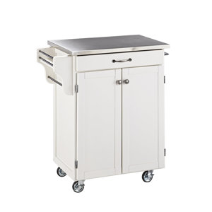 Savorey Kitchen Cart with Stainless Steel Top