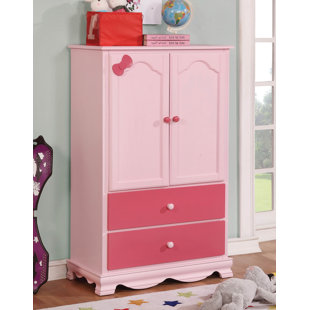 Pink Armoires Wardrobes You Ll Love Wayfair Loftus Wooden Armoire