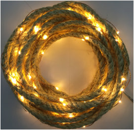 The Holiday Aisle Jute Rope 20 Warm Led Light Garland Wayfair