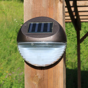 Round Solar Mounted LED Walkway Light (Set of 6)