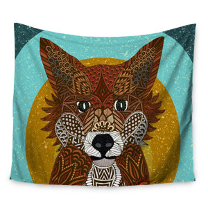 Colored Fox by Art Love Passion Wall Tapestry