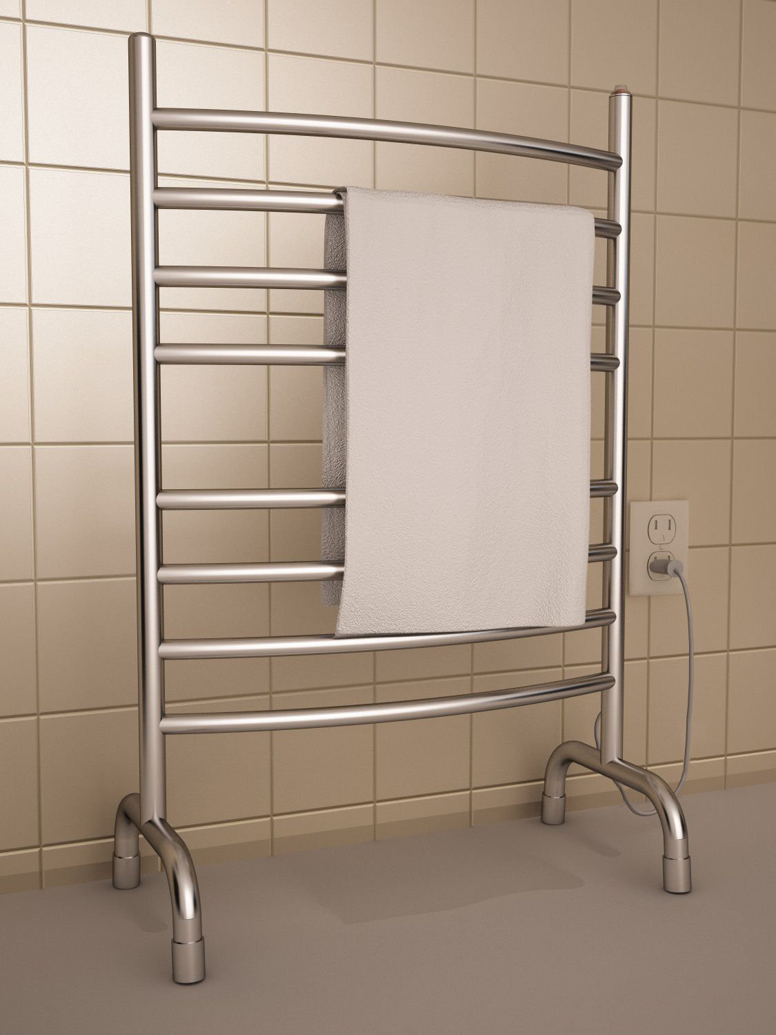 Ancona Comfort Floor Mount Electric Towel Warmer Wayfair