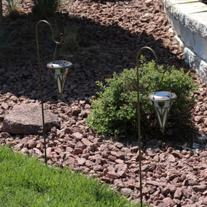 Decorative Cone Outdoor Hanging Solar Light Garden Stake Set (Set of 2)