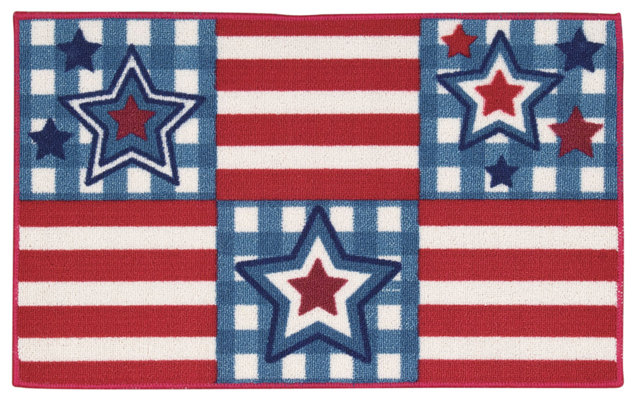 Charlton Home Amberwood Americana Area Rug Reviews Wayfair Amberwood Americana Area Rug