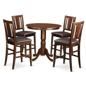 Jackson 5 Piece Counter Height Pub Table Set by Wooden Importers