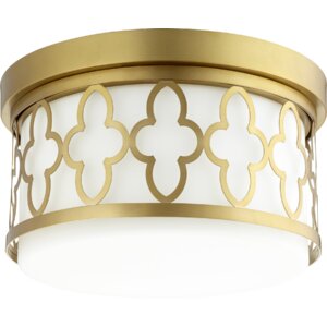 Quatrefoil 2-Light Flush Mount