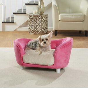 Kimmi Ultra Plush Snuggle Dog Sofa with Cushion