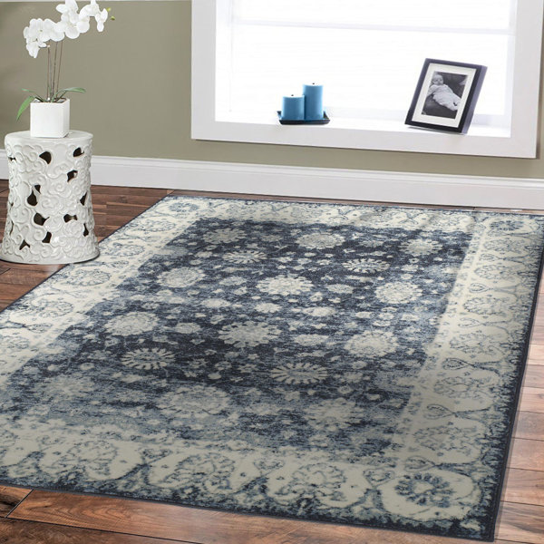 Bloomsbury Market Modern Grey Entrance Rug Washable ...