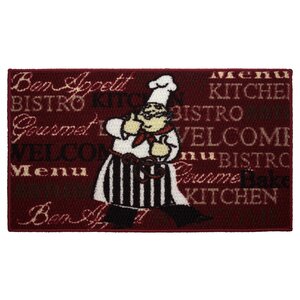 Textured Loop Bistro Chef Kitchen Area Rug