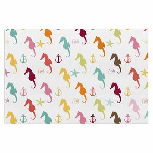 Afe Images Colorful Seahorse Illustration Doormat