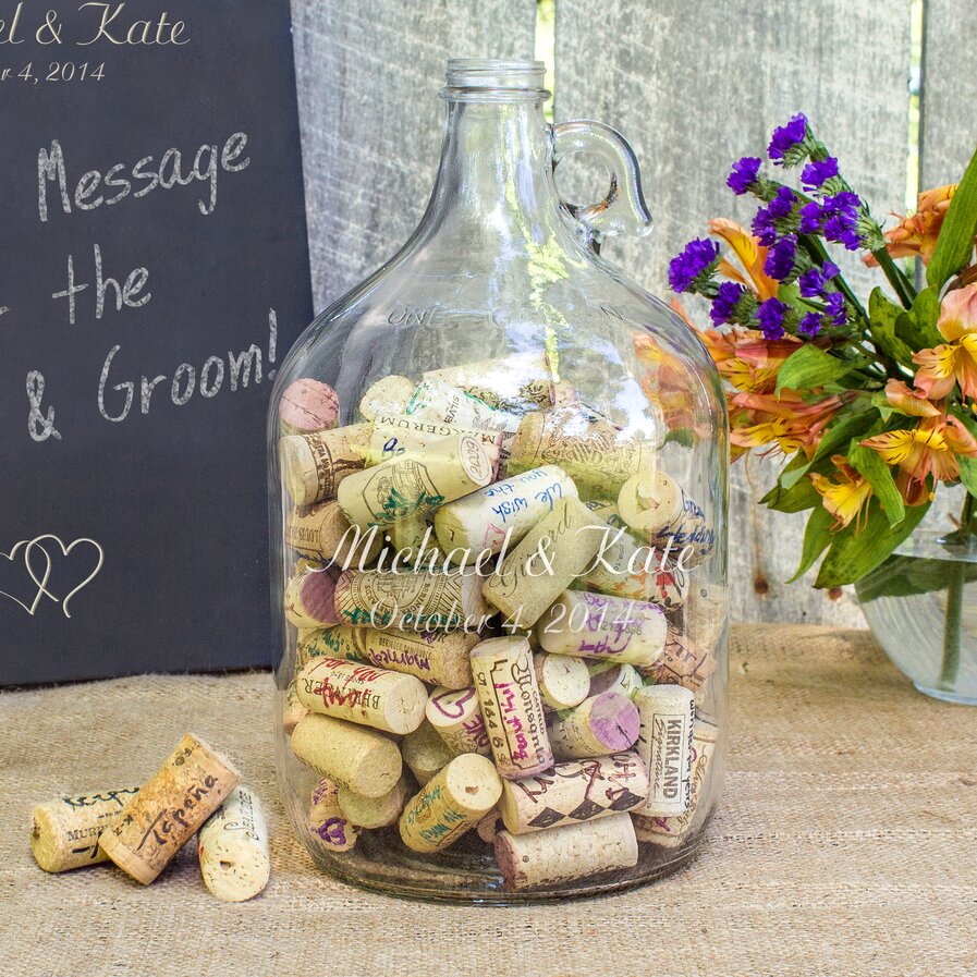 Personalized Wishes in a Bottle Guest Book