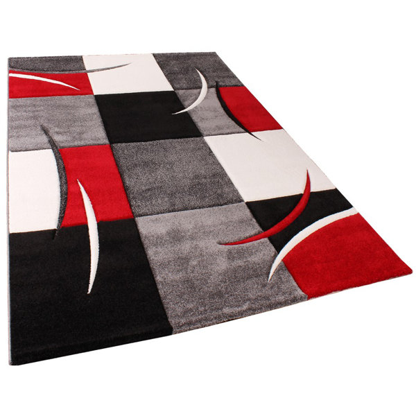 Longweave Estefania Red Black Grey Rug Reviews Wayfair Co Uk