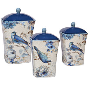 Indigold 3-Piece Storage Jar Set (Set of 3)