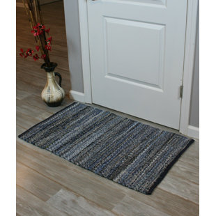 Blue Denim Rag Rug Wayfair Chindi Hand Woven Blue Denim Indoor Area Rug