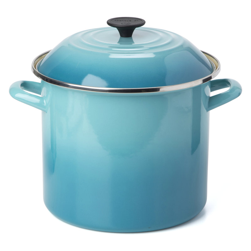 Enamel On Steel Stock Pot with Lid & Reviews AllModern