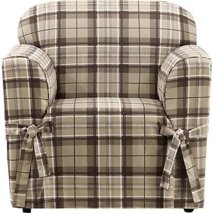 Highland Plaid Box Cushion Armchair Slipcover