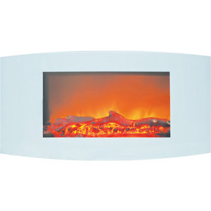 Bevers Wall Mount Electric Metal Fireplace by Ebern Designs