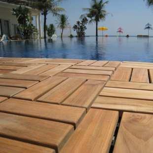 Teak Decking You Ll Love Wayfair Ez Floor 12 X Wood Interlocking Deck Tile In Natural