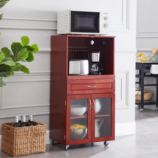 Microwave Oven Cart Wayfair Cornette Cabinet Microwave Bar Cart