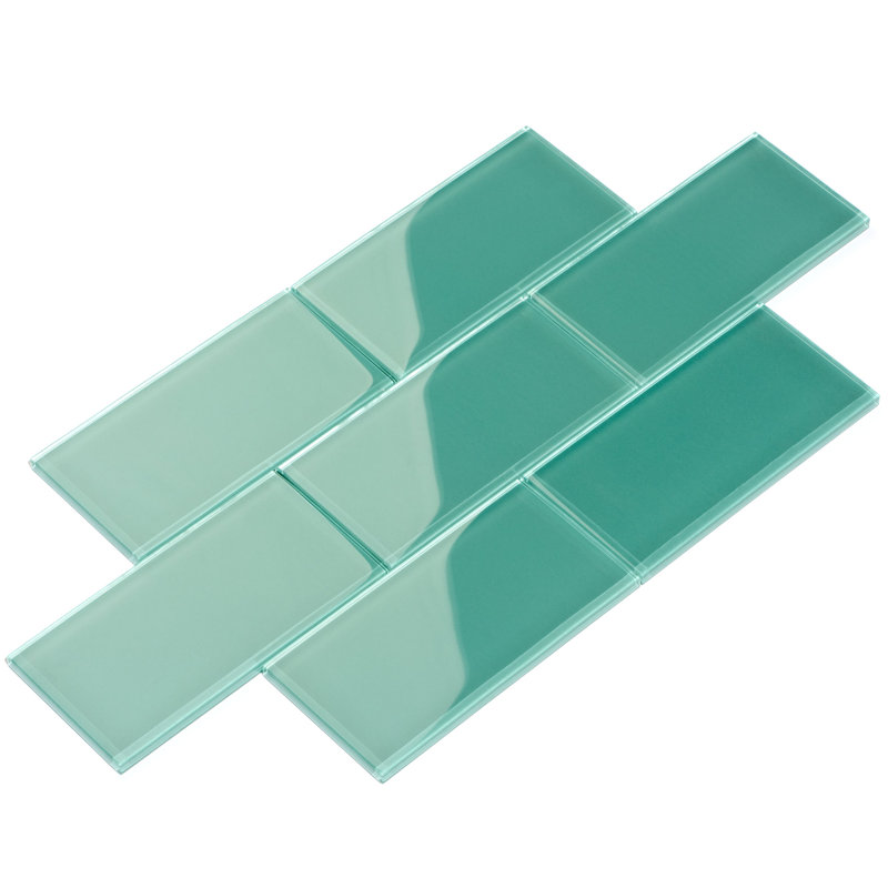 Giorbello 3 X 6 Gl Subway Tile In Teal Reviews Wayfair 3 X 6 Gl Subway Tile In Teal