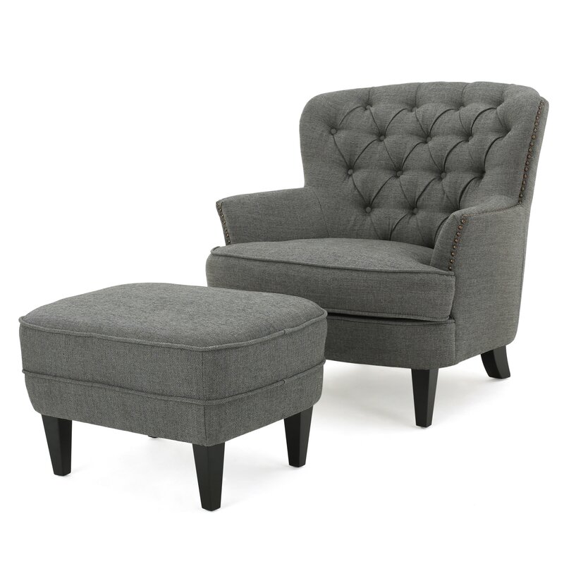 Willa Arlo Interiors Heywood Armchair and Ottoman ...