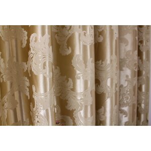 Luxurious Nature/Floral Blackout Thermal Grommet Single Curtain Panel