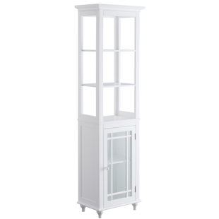 Linen Cabinets Towers You Ll Love Wayfair Broad 18 7 W X 60 H Linen Tower
