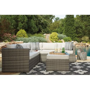 Grey Outdoor Sectional Wayfair Woodstock Patio Sectional With