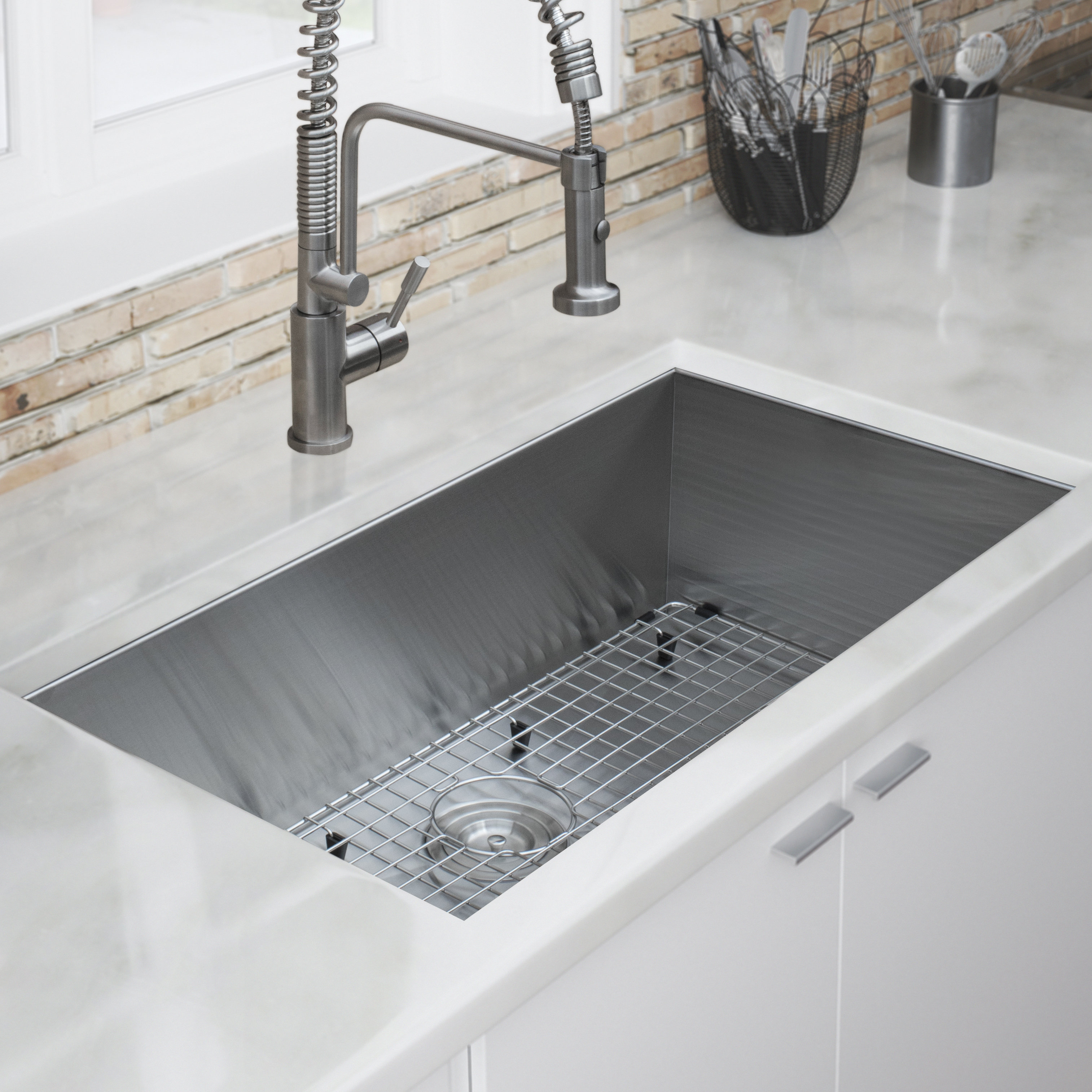 Ticor Sinks Zero Radius 32 L X 19 W Kitchen Sink Reviews Wayfair