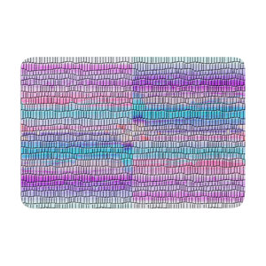 Nina May Drip Dye Strid Abstract Memory Foam Bath Rug