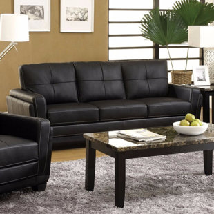 Leatherette Sofa Wayfair Garica Leatherette Sofa