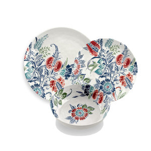 Havana Floral Melamine 12 Piece Dinnerware Set, Service for 4